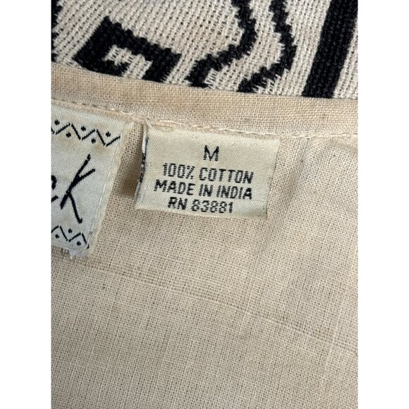 Black & White Geometric Print Cropped Jacket With Shawl Collar & Wide Sleeves  1 - Picture 6 of 10